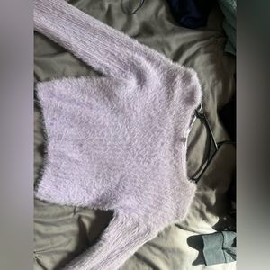 Fuzzy lavender sweater